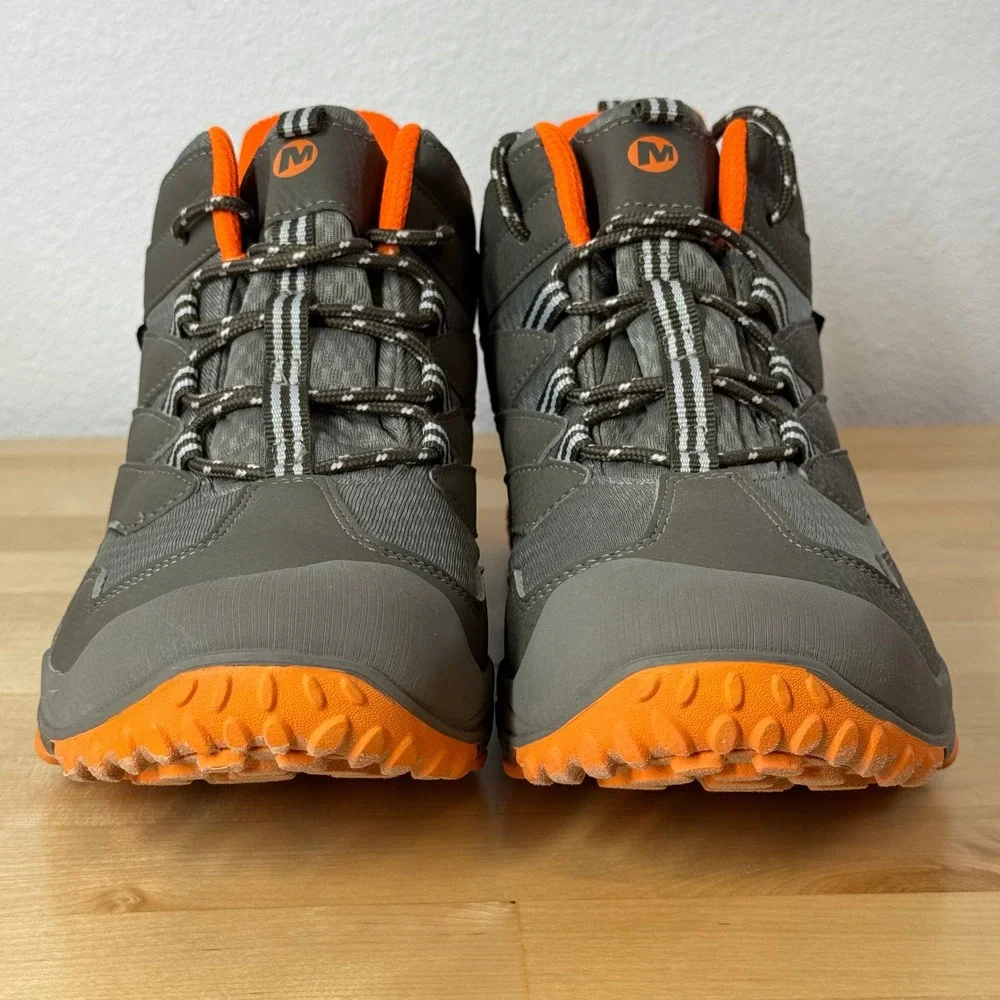 Merrell Chameleon 7 Mid ACS Hiking Boots Kids Grey Orange MK262177 Size 7M